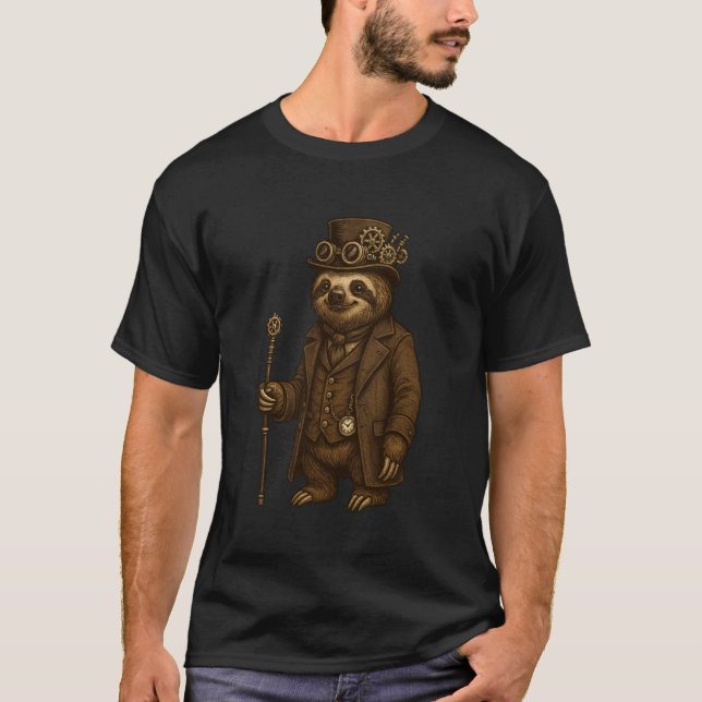 Rolig Steampunk Sengångare Konst T Shirt (Framsida)