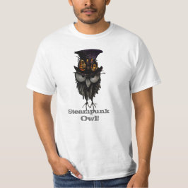 Rolig Steampunk uggla T-shirt