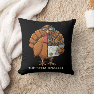 Rolig STEM-Analytiker Robot Kalkon Thanksgiving Pr Kudde