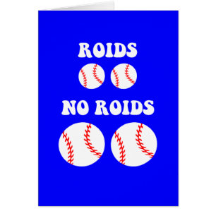 Rolig steroidbaseball hälsningskort