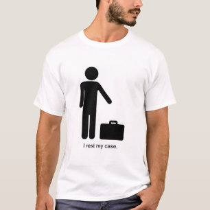 Rolig stick figur och portfölj tee shirt