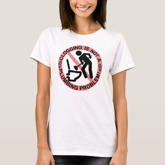 Rolig stick figurdykare som stoppar till dansare tee (Framsida)