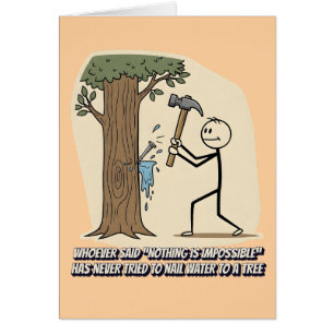 Rolig stickman slogan hälsningskort