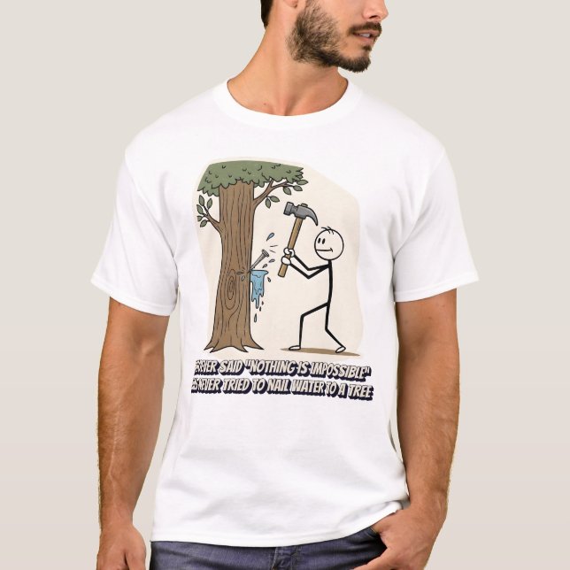 Rolig stickman slogan t shirt (Framsida)