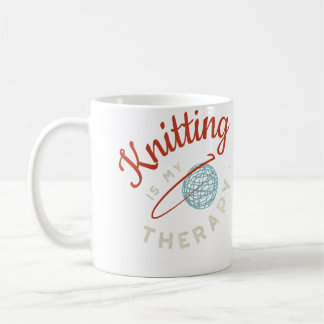 Rolig Stickningsdesign Älskar att Sticka Stickning Kaffemugg