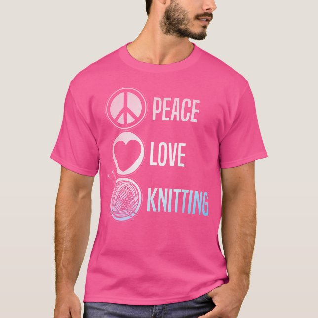 Rolig Stickningskonst För Kvinnor Män Sticka Garn  T Shirt (Framsida)