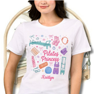 Rolig Stilfull Pilates Prinsessa Träningsnamn T Shirt