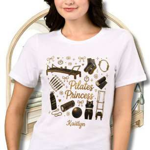 Rolig Stilfull Pilates Prinsessa Träningsnamn T Shirt