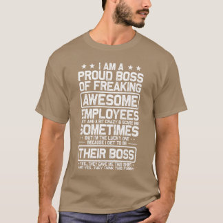 Rolig stolt chef medarbetar uppskattning kontor mä t shirt