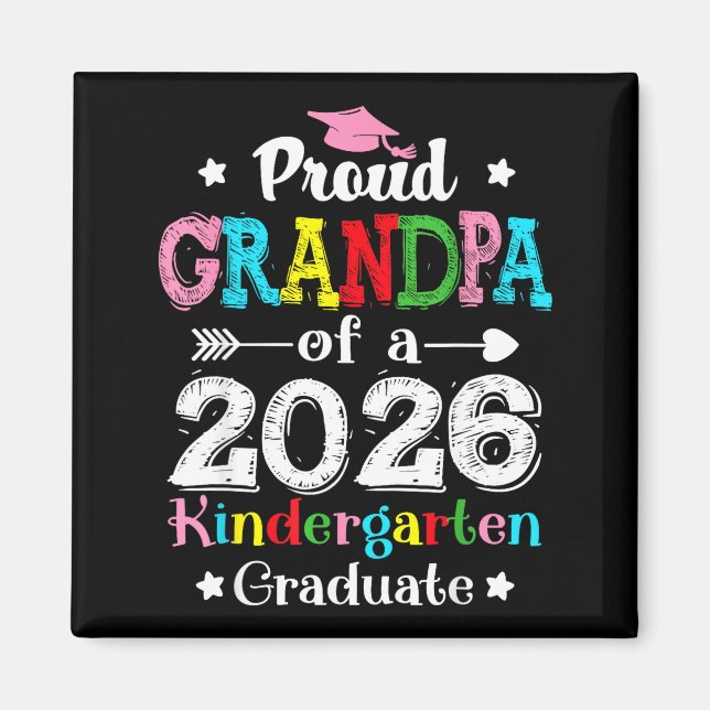 Rolig stolt farfar till en kindergartengrad från 2 magnet (Framsidan)