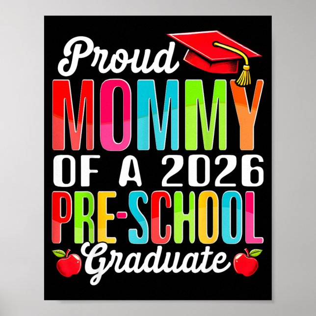 Rolig stolt mamma till en elev i klass 2026 försko poster (Framsidan)