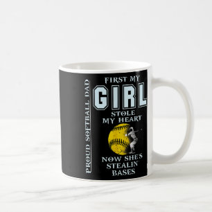 Rolig Stolt Mjuk Pappa - Tjej Stjäl Mitt Hjärta Kaffemugg