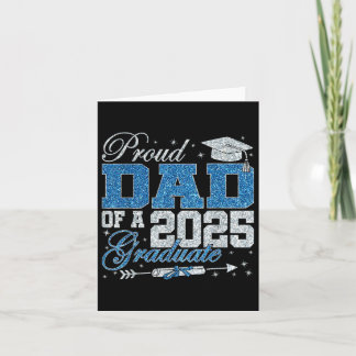 Rolig stolt pappa till en 2025 examen familj exame kort