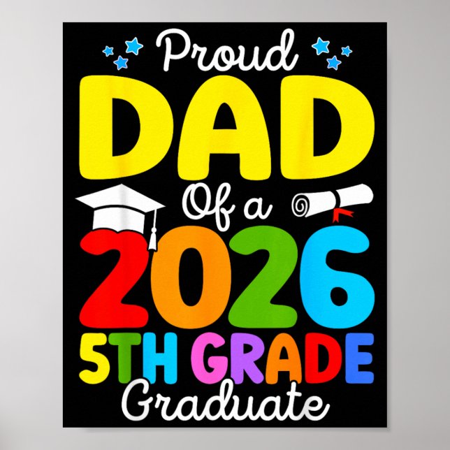 Rolig stolt pappa till en klass 2026 5:e klass poster (Framsidan)