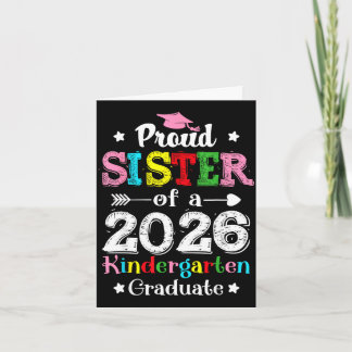 Rolig stolt syster till en klass 2026 förskoleklas kort