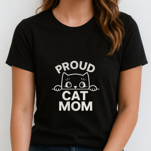 Rolig stolthet kattmamma tee; Söt tittande katt pr T Shirt