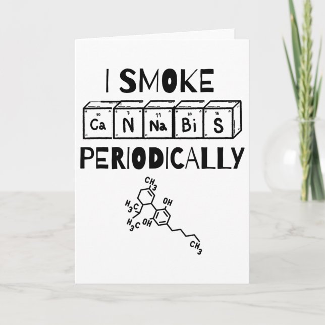Rolig Stoner Dag Periodiska Systemet Vetenskap Thc Kort (Framsida)
