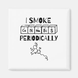 Rolig Stoner Dag Periodiska Systemet Vetenskap Thc Magnet