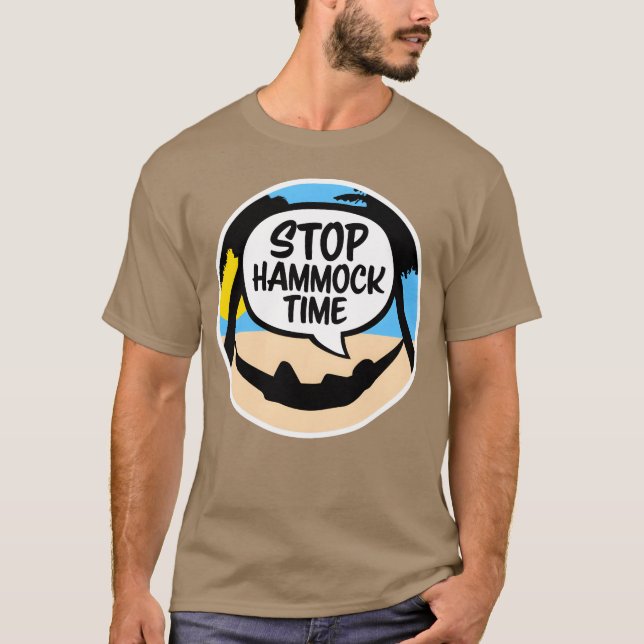 Rolig Stop Hammockime Avslappnande Sövande Camping T Shirt (Framsida)