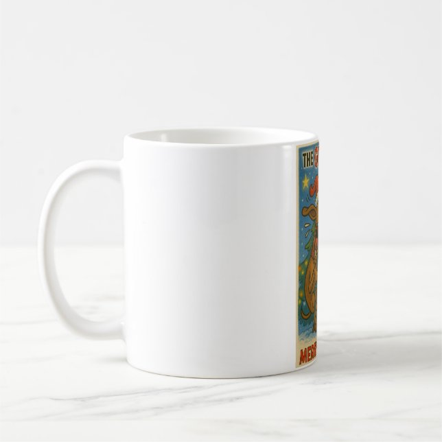 Rolig stor dansk jul  kaffemugg (Vänster)