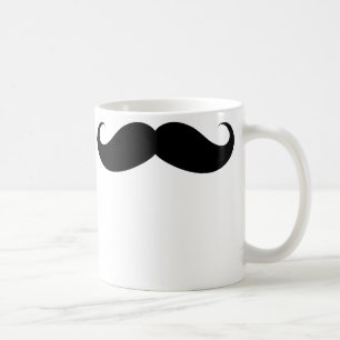 Rolig stor mustaschmugg kaffemugg
