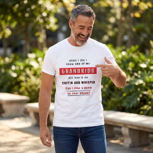 Rolig storsläktingsskrift för barnbarnsbarn i kist t shirt