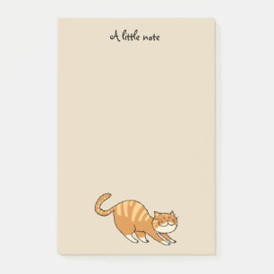rolig sträckande katt post-it block