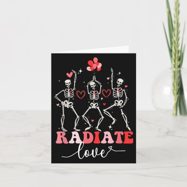 Rolig Stråla Kärlek Alla Hjärtans Dag Röntgensjuks Kort (Framsida)