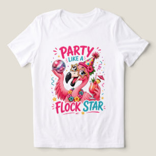 Rolig strand rosa flamingo strand  t shirt