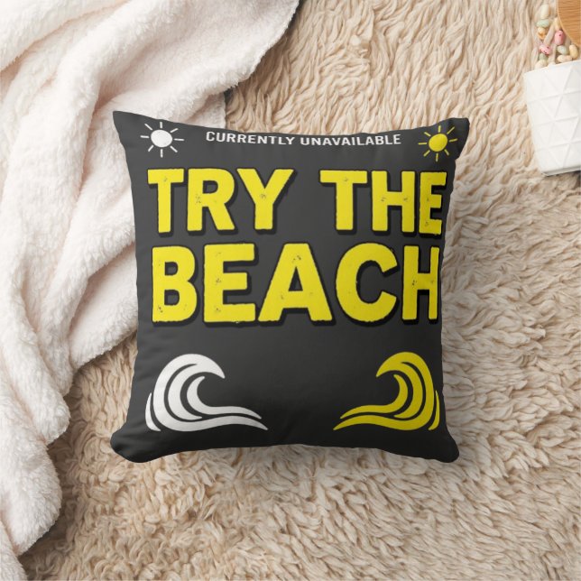  Rolig strand semester Kudde (Filt)