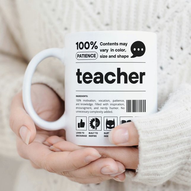 Rolig streckkod för läraruppskattning Modern Kaffemugg (Skapare uppladdad)