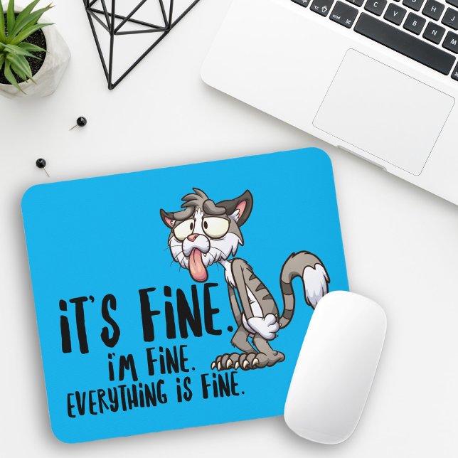 Rolig Stressad Ångest Katt  Musmatta (Skapare uppladdad)
