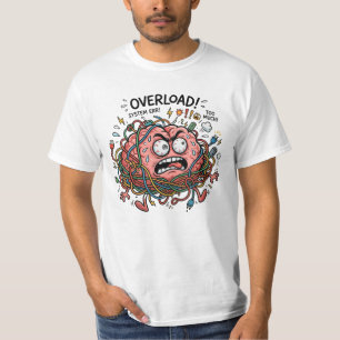 Rolig Stressad Hjärnöverbelastning Trassliga Tråda T Shirt