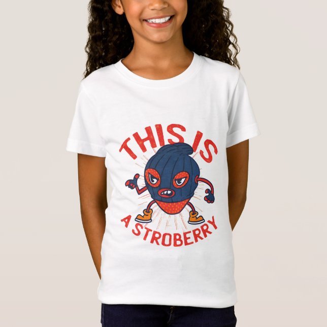 Rolig Stroberry Maskerad Frukt Konst T Shirt (Framsida)