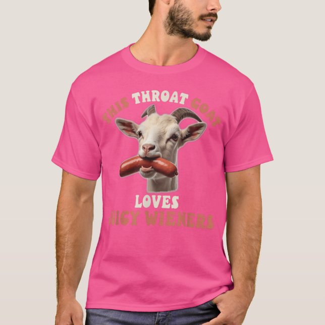 Rolig strupget sväljer saftiga wienerkorvar Olämpl T Shirt (Framsida)