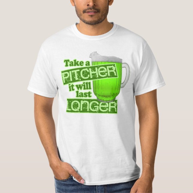 Rolig Sts Patrick öl för daggrönt Tee Shirt (Framsida)