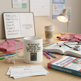 Rolig student slutkalkylator citat kaffemugg