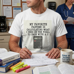 Rolig student slutkalkylator citat t shirt