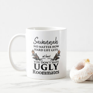 Rolig studenten/ny husgåva - fula rumskamrater kaffemugg
