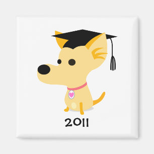 Rolig studentenhund magnet