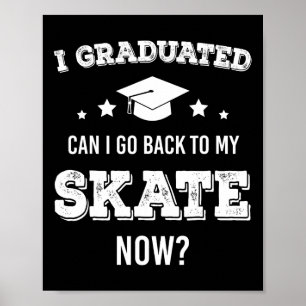 Rolig studentexamen gymnasieelev senior skate poster