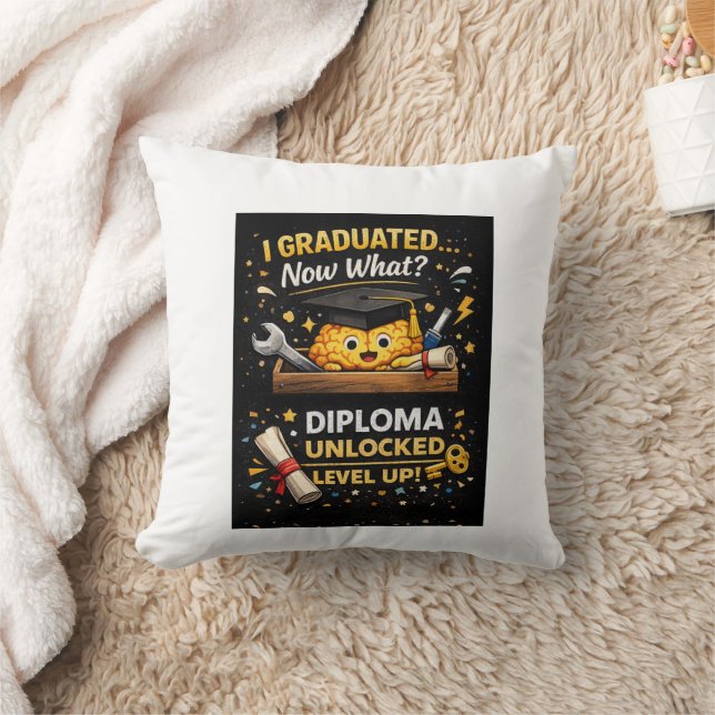 Rolig Studentikos T-Shirt – Jag Utexaminerades Nu  Kudde (Filt)