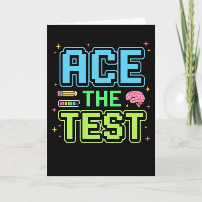 Rolig studenttest Ackar testet Level Up Testdag Kort (Framsida)