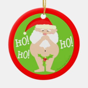 Rolig stygg Santa julprydnad Julgransprydnad Keramik