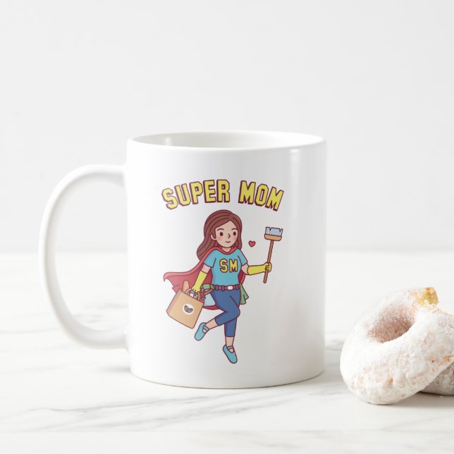 Rolig Super Mamma kaffemugg (Med munk)