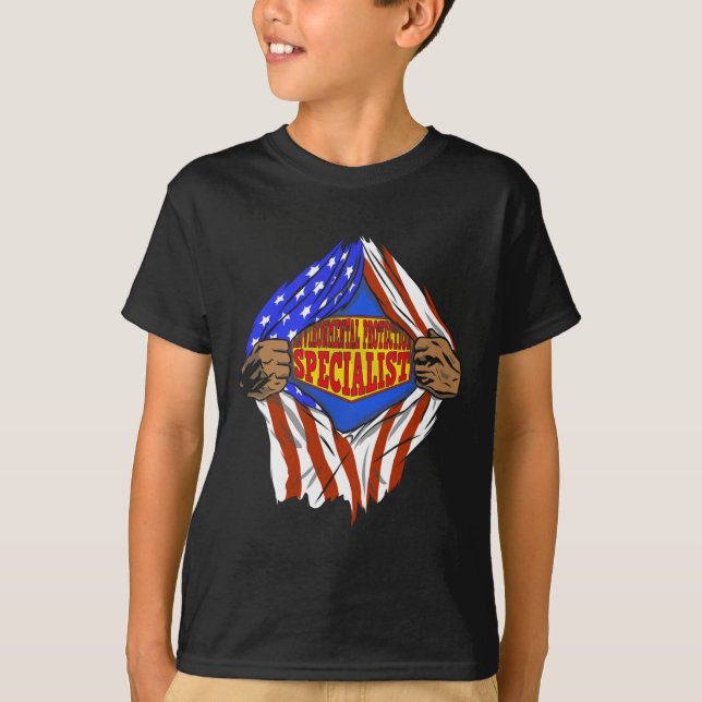 Rolig Super Miljöskyddsspecialist Han T Shirt (Framsida)