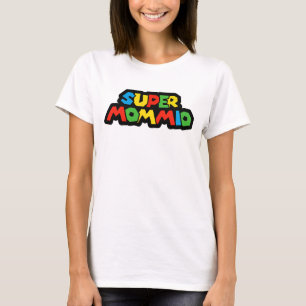 Rolig Super Mommio Gamer, Retro Stil T Shirt