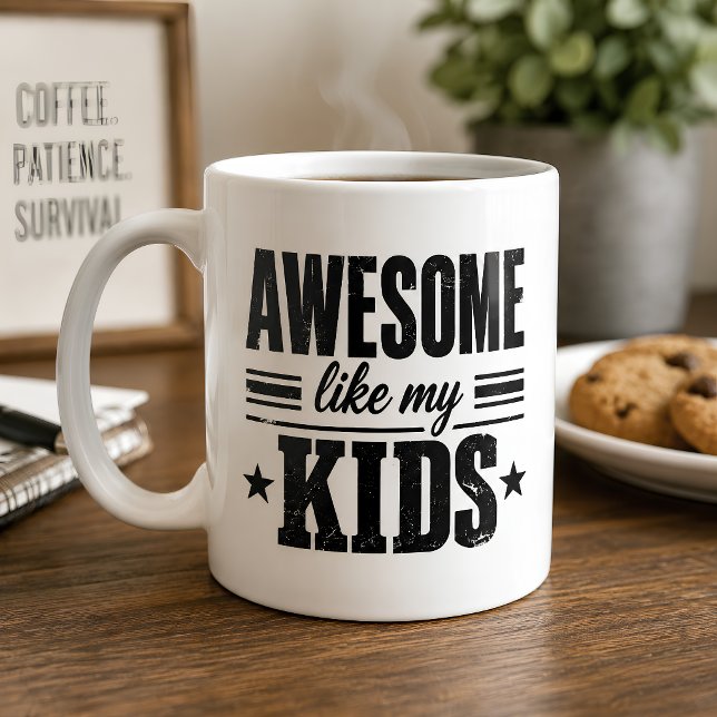 Rolig Super Som Mina Barn Stolt Förälder Kaffemugg (Skapare uppladdad)