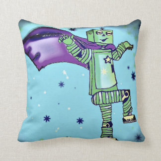 Rolig Superherorobotdekorativ kudde