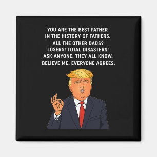 Rolig Superpappa Donald Trump Fadersdagspresent Te Magnet